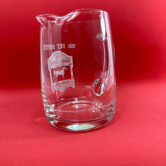VTG The White Horse Cellar Dry Scotch Whiskey Glass Pitcher with Applied Handle - Picture 7 of 8